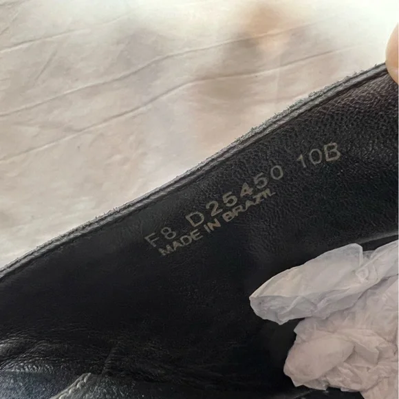 Cole Haan Women's Black Leather Heels Clogs Mules Shoes Silver Buckle Size 10 - Picture 9 of 12